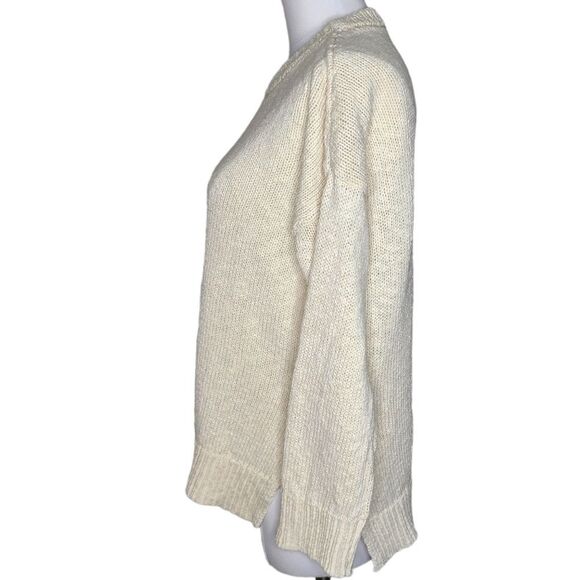 Jenni Kayne NEW Cruise Boyfriend Sweater Ivory Cotton Linen XS - Picture 9 of 15